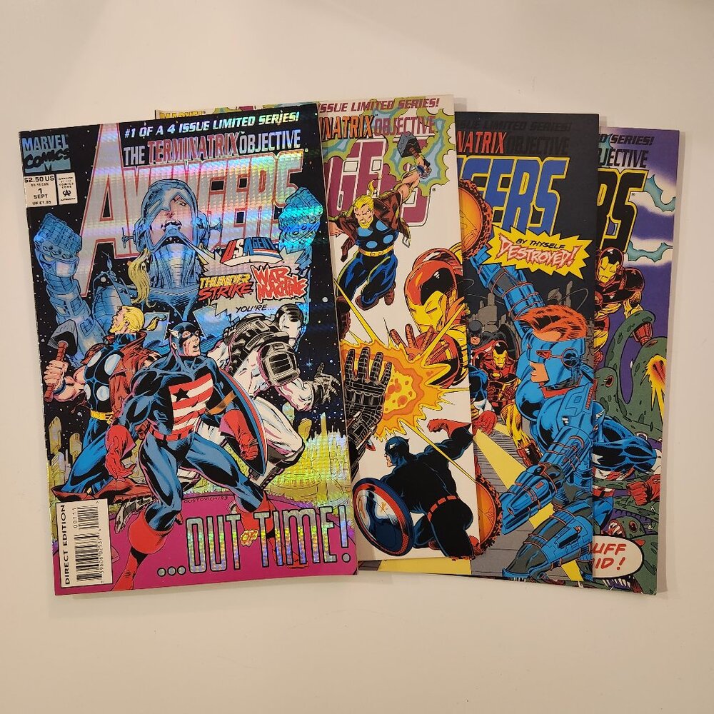 Lot 4 Avengers Terminatrix Objective Comic Books 1 2 3 4 Marvel 1993 Run Set 90s